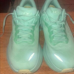 Hoka Bondi 7 Light Green Sneakers